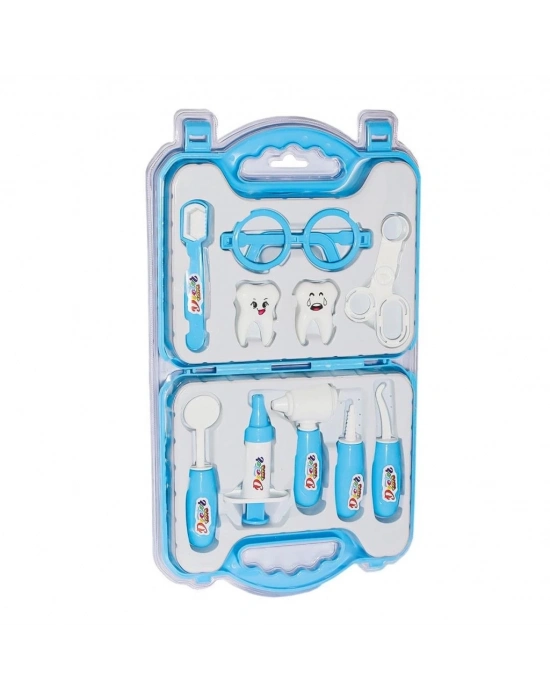 ®  ERN-2040 Çantalı Mavi Dişçi Seti -Heroes Toys