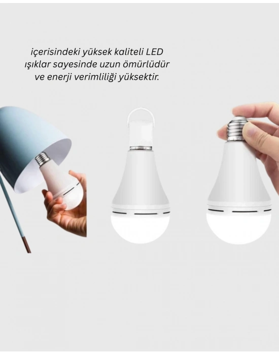 Ev ve İş Yeri İçin Şarjlı LED Ampul