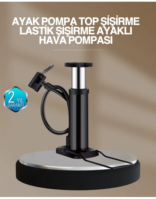 ® Extra Güçlü Ayak Pompası Otomobil Motosiklet Bisiklet Uyumlu