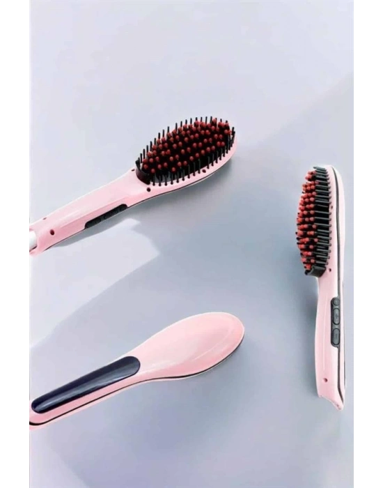® Fön Etkili Saç Düzleştirici Tarak Yıpranma Karşıtı Döner Kablo Isı Ayarlı
