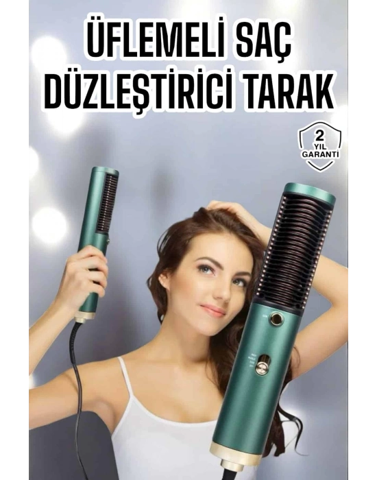 ® Fön Tarak Saç Düzleştirici Üflemeli Fön Makinesi Sıkı Dişli Taşınabilir