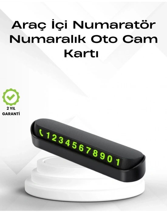 ® Fosforlu Işıltı ile Araç İçi Telefon Numaratörü – Güvenli Parkın Anahtarı