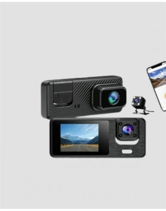 ® Full HD 3 Kanallı Araç Kamerası – Akıllı Çözümlerle Sürüş
