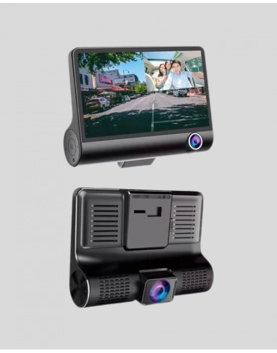 ® Full HD Araç Kamerası 3’lü 4.0” Ekranlı ve HDR Gece Görüşlü
