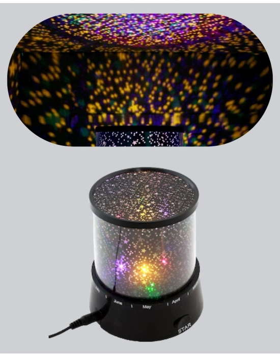 ® Galaxy Efektli LED Yıldız Projektör Renk Değiştirmeli Oda Aydınlatması