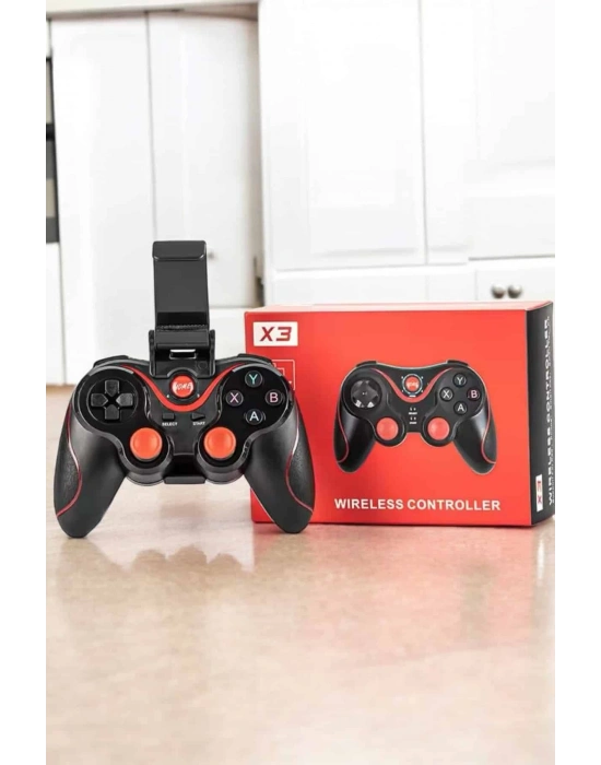 Game Stick Android Uyumlu Gamepad X3 Standlı Oyun Kolu Bluetooth Bağlantılı