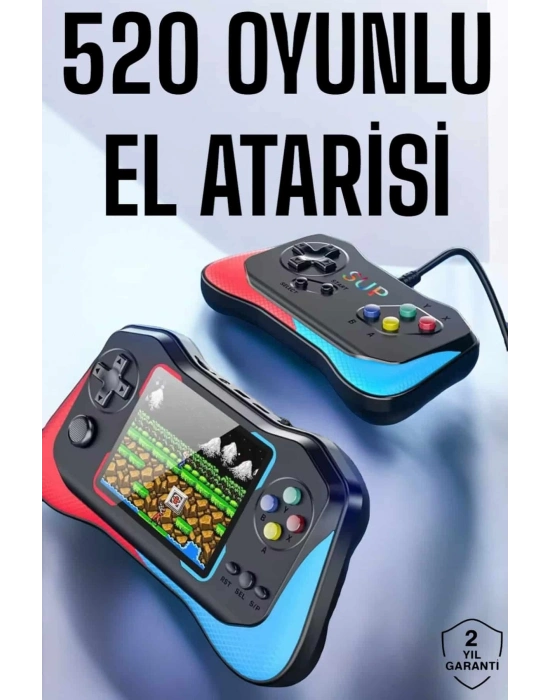 ® Gamepad Joystick Nostalji 500 Oyunlu 2 Li Atari Gamebox Oyun Konsolu Sup Atari