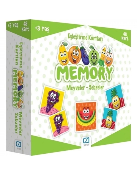 ® Games Memory Eşleştirme Kartları Meyve Sebzeler 48 Kart 5040