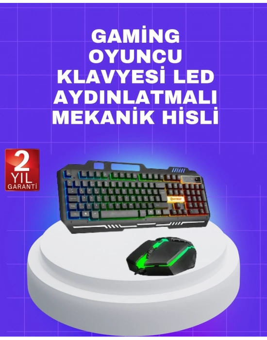 ® Gaming Klavye Mouse – Çatışmasız Tuş, Hızlı Tepki Süresi