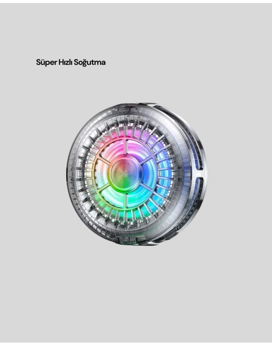 ® Gaming Telefon Soğutucu RGB Fan Sessiz Çalışma Tüm Modeller Uyumlu