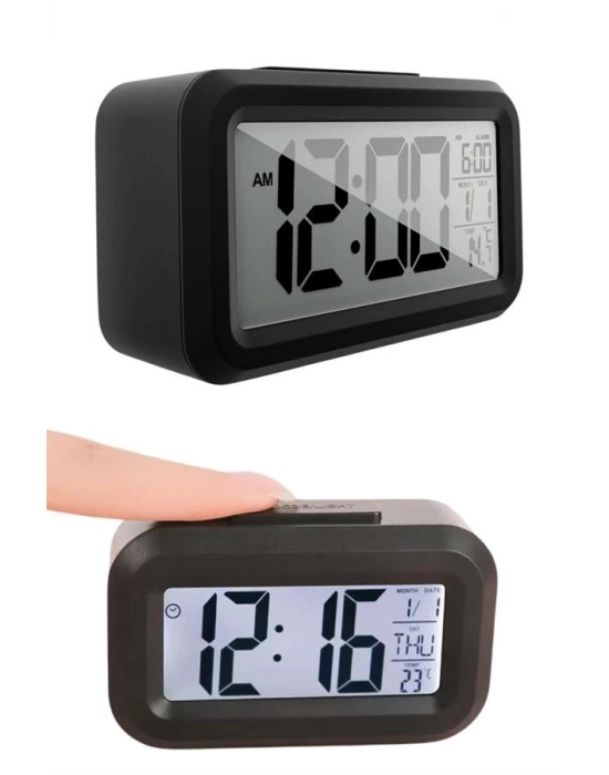 ® Gece Dijital Masa Saati Dijital Alarmlı Led Ekran Pilli Çalar Saat