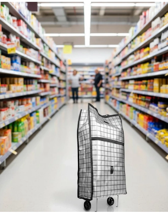 ® Geniş Hacimli Tekerlekli Pazar Çantası Dayanıklı ve Ergonomik