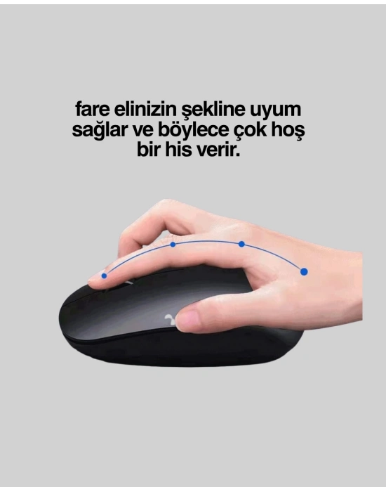 ® Geniş Uyumluluğa Sahip Sessiz Fare – Yüksek DPI ve Hafif