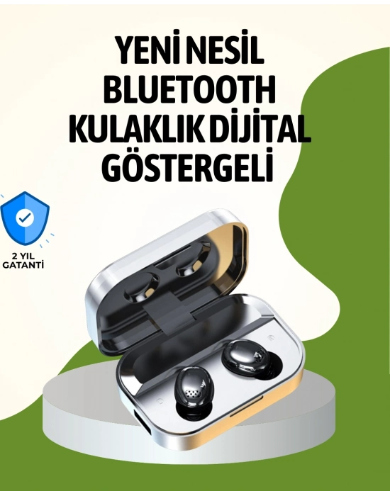 ® Gerçek Kablosuz Kulaklık – Bluetooth 5.0, Şarj Kutulu, Parmak İzi Kontrollü