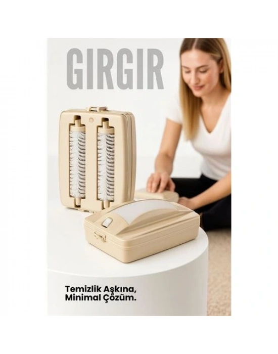 ® Gırgır - Kırıntı, Saç ve Tüy Toplayıcı El Süpürgesi (Portatif/Çift Fırçalı)