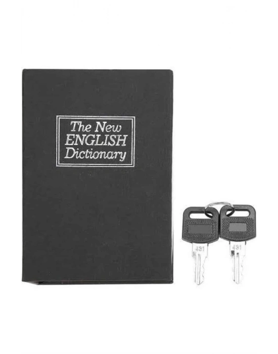 ® Gizli Kasa Kilitli Sözlük Görünümlü 18cm Gizli Kasa Büyük Boy Anahtarlı