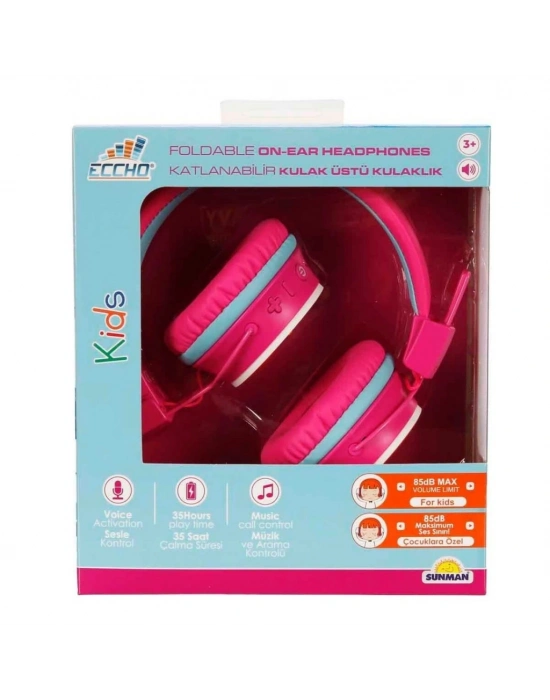 Gökkuşağı Desenli Bluetooth Kulak Üstü Kulaklık