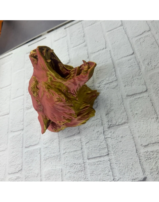 ® Gold Red Jaguar Başı Duvar Aksesuarı Asılabilir Dekoratif 20x16 cm