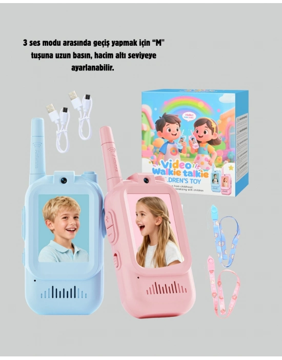 ® Görüntülü Walkie Talkie Çocuklar İçin Video İnterkomlu Oyuncak