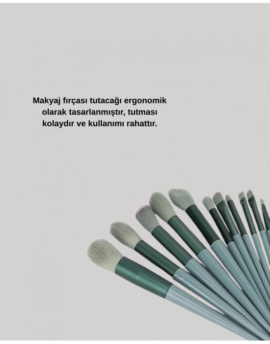® Göz Farı Allık Fondöten İçin Uygun 13lü Makyaj Fırçası Seti Kompakt Tasarım