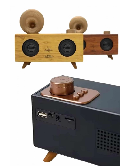 ® Gramafon Radyo Bluetooth Hoparlör Nostaljik Radyo FM Radyo