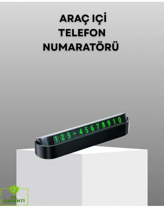 ® Gri Alüminyum Araç İçi Telefon Numaratörü – Dayanıklı, Modern ve Net Görünürlük Sağlayan Tasarım