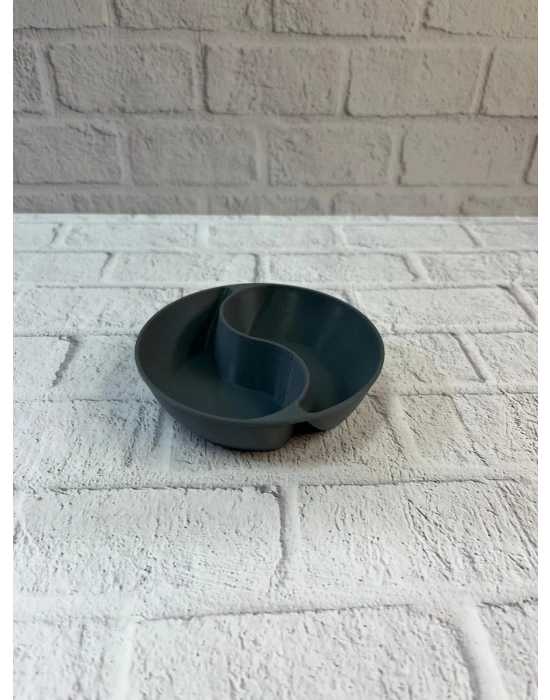 ® Gri Çerezlik Kase Seti Modern Bölmeli Sunum Tasarımı