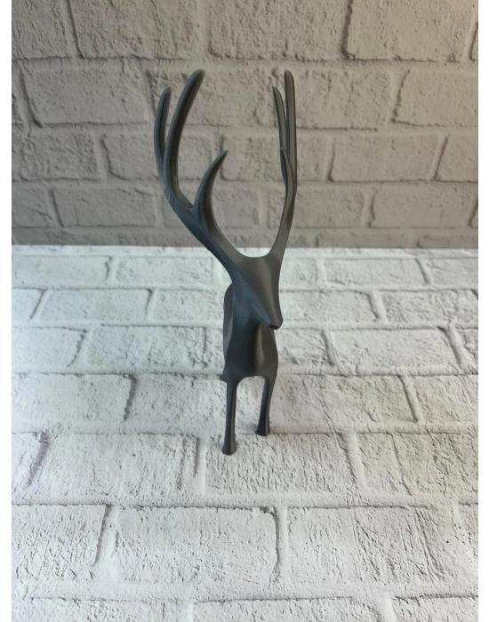 ® Gri Geyik Biblo Minimal Tasarım Şık Ev Aksesuarı