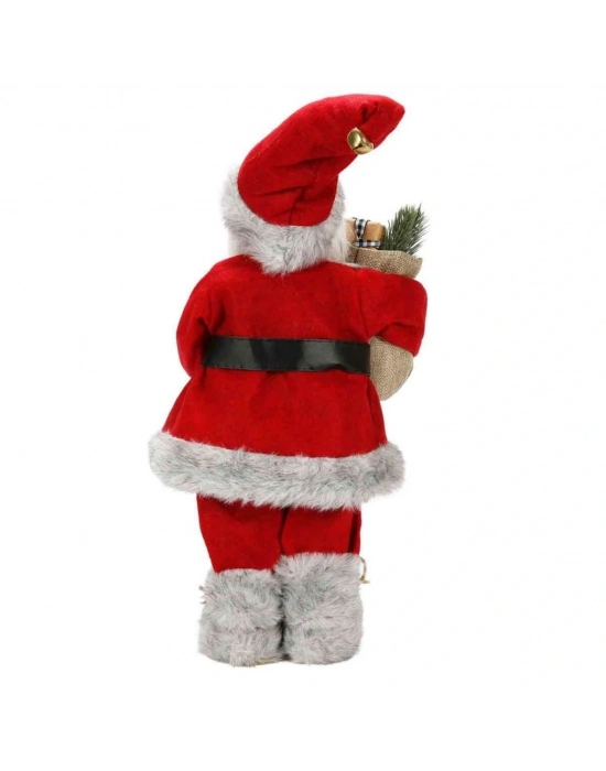 ® Gri Kürklü Dekoratif Biblo 41 cm