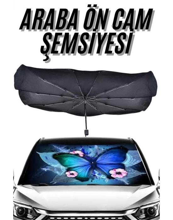 ® Güneş Önleyici Katlanabilir Oto Araba Güneşlik Şemsiye Tip Ön Cam