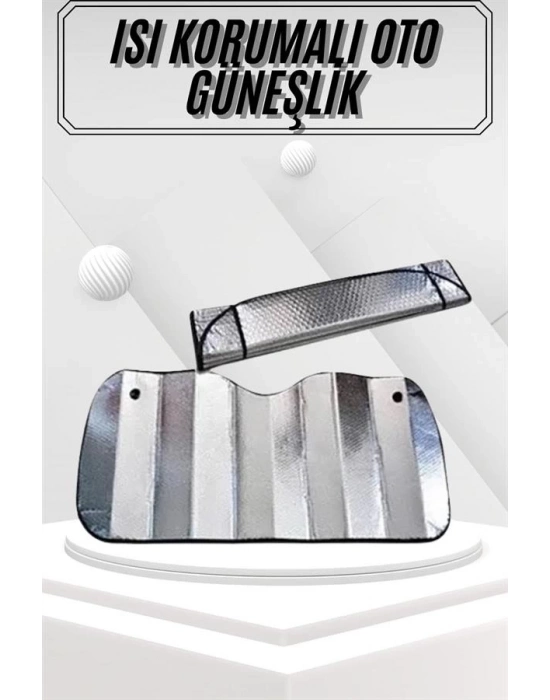 ® Güneşlik Koruyucu Perde Metalize Oto Araç Araba Güneşliği Ön Cam Güneşliği
