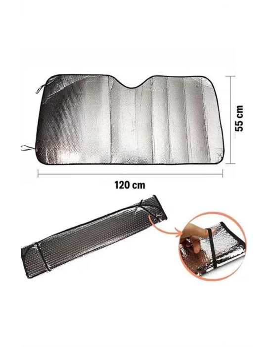 ® Güneşlik Koruyucu Perde Metalize Oto Araç Araba Güneşliği Ön Cam Güneşliği