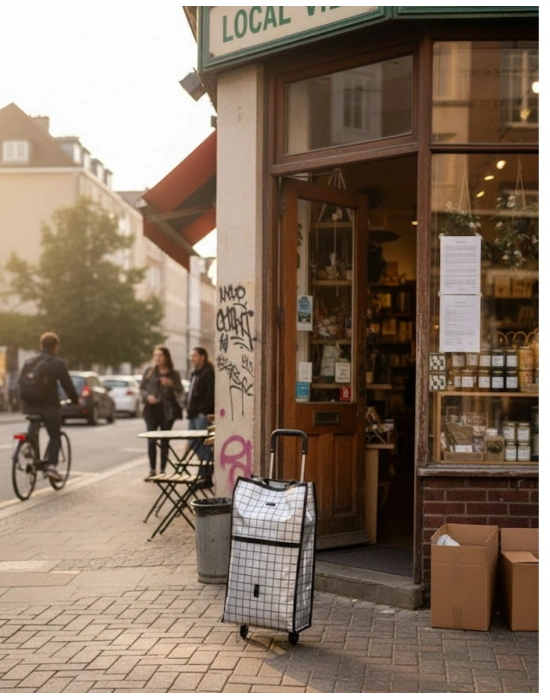 ® Günlük Alışverişler İçin Konforlu Tekerlekli Pazar Arabası