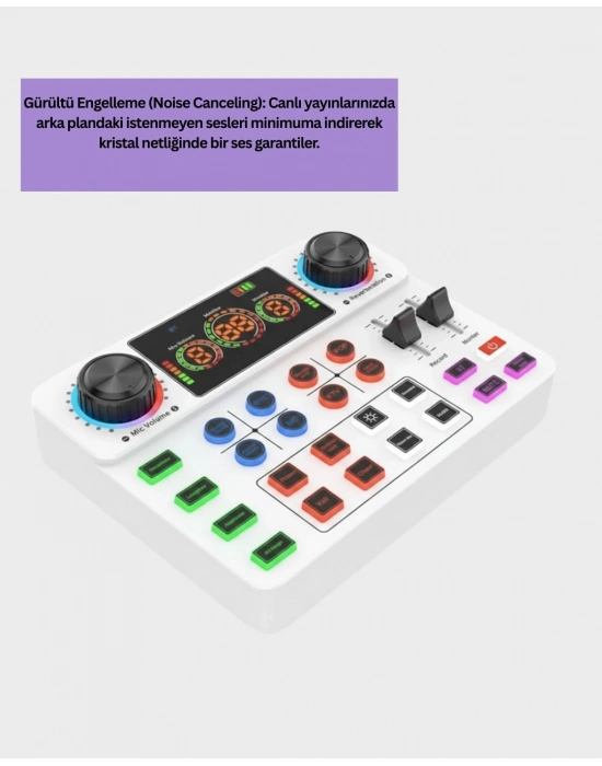 ® Gürültü Engelleme Özellikli Canlı Yayın Ses Kartı