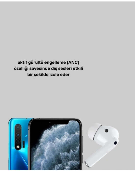 ® Gürültü Engelleme Özellikli Kablosuz Bluetooth Kulaklık –  Type-C Hızlı Şarj