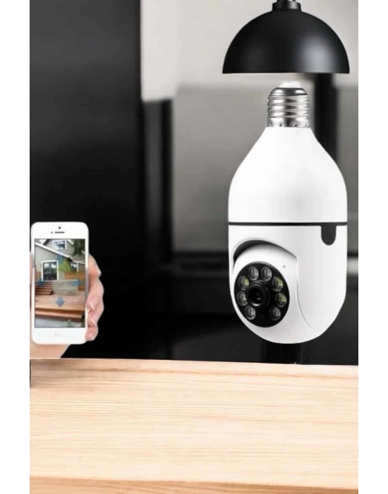 ® Güvenlik Kamerası Wifi Kamera Duylu Ev Kamerası Wifi Bağlantılı Dönebilen