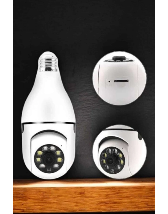 ® Güvenlik Kamerası Wifi Kamera Duylu Ev Kamerası Wifi Bağlantılı Dönebilen