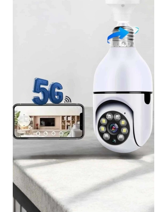 ® Güvenlik Kamerası Wifi Kamera Duylu Ev Kamerası Wifi Bağlantılı Dönebilen