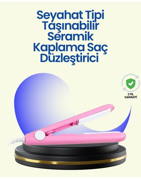 ® Hafif ve Taşınabilir Seramik Kısa Saç Maşası – Seyahate Uygun Ergonomik ve Güvenli Tasarım