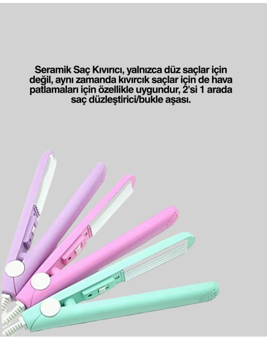 ® Hafif ve Taşınabilir Seramik Kısa Saç Maşası – Seyahate Uygun Ergonomik ve Güvenli Tasarım