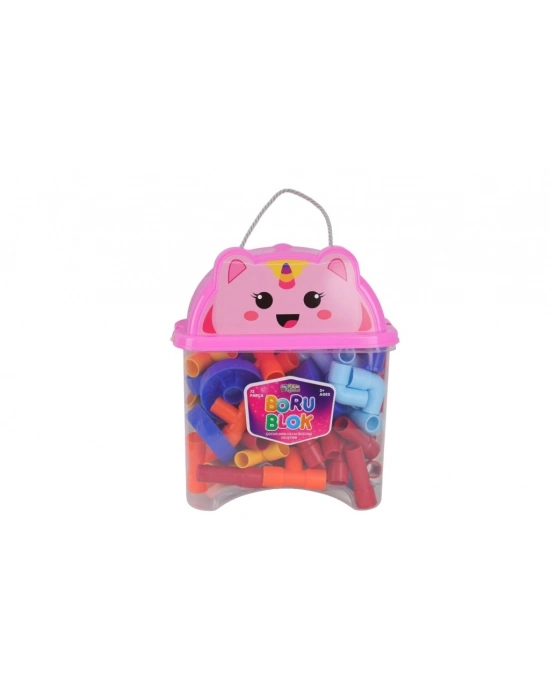 HC1044 HAYVAN FİGÜRÜ KAPAKLI KAPTA 72 PARÇA BORU