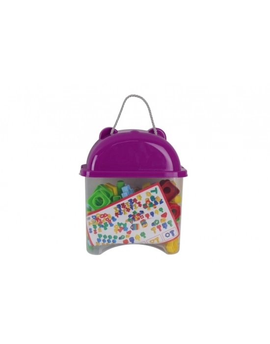 HC1046 HAYVAN FİGÜRLÜ KAPTA 66 PARÇA GEOMETRİK SOMUN CIVATA