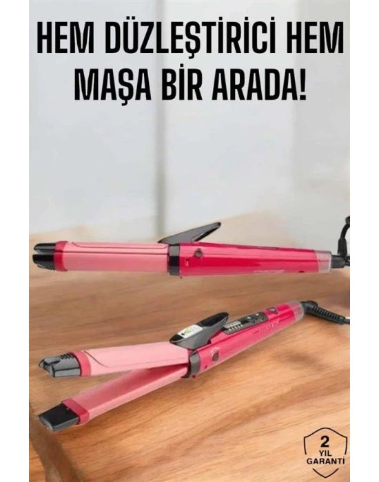 ® Hem Düzleştirici Hem Maşa Saç Şekillendirici