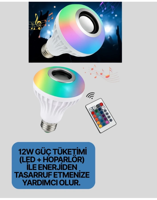 ® Hoparlörlü LED Ampul – Ev ve Ofis İçin Akıllı Aydınlatma Çözümü