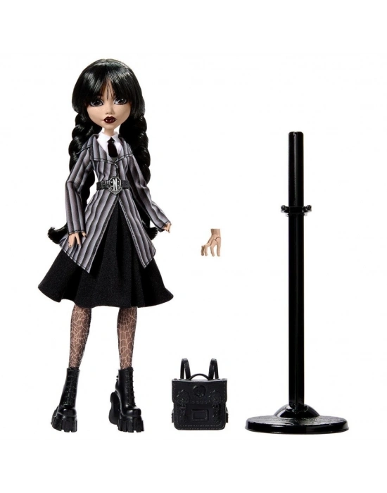 ®  HXJ04 Monster High Wednesday Okul Üniformalı Bebek