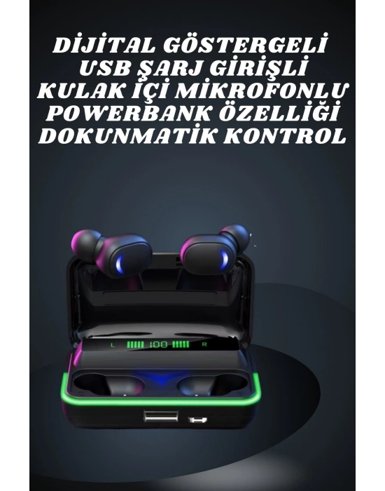 ® İkili Bluetooth Kulaklık Dijital Göstergeli Uzun Pil Ömrü Yüksek Ses Kaliteli