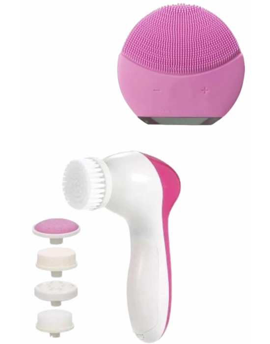 ® İkili Cilt Bakım Seti 5 Başlıklı Yüz Temizleme ve Masaj Aleti Canlandırıcı ve Onarıcı