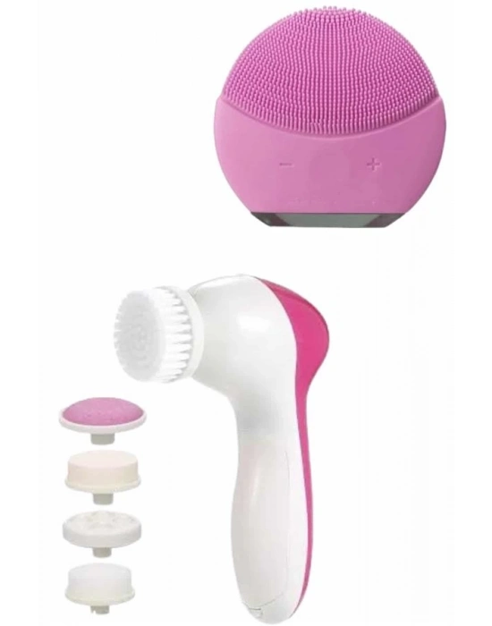 ® İkili Cilt Bakım Seti 5 Başlıklı Yüz Temizleme ve Masaj Aleti Canlandırıcı ve Onarıcı