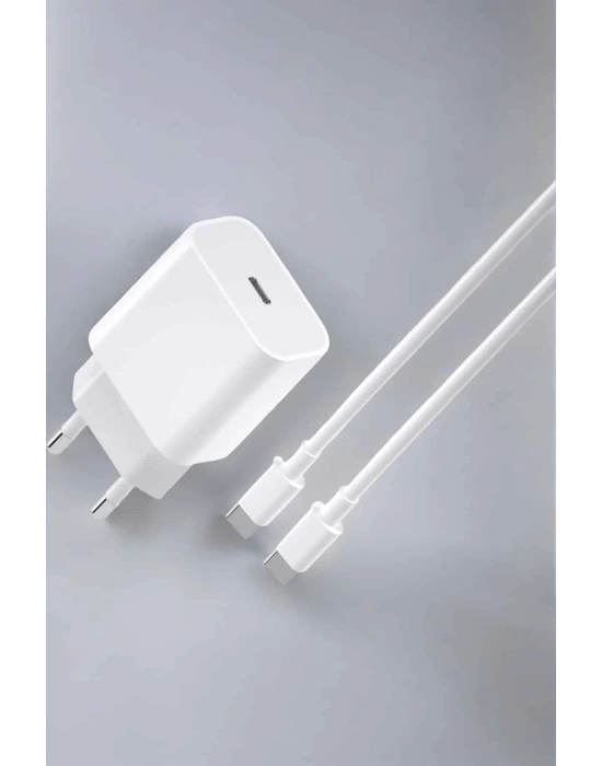 ® İOS Uyumlu Type-C Girişli Hızlı Şarj 15/15 Pro Max Adaptör ve Kablosu