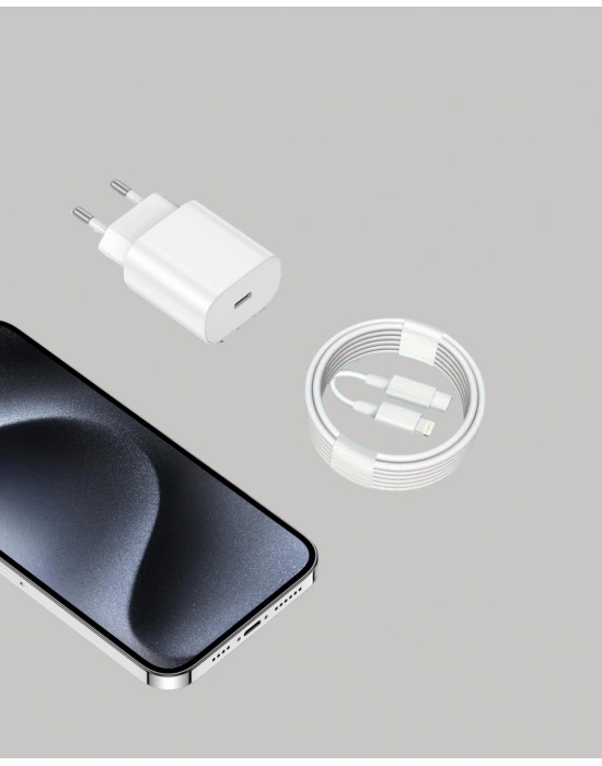 ® iPhone ve iPad Uyumlu 20W Güvenli USB-C Hızlı Şarj Adaptörü